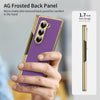 For Samsung Galaxy Z Fold6 Integrated AG Frosted Vacuum Plating Phone Case(Purple)