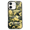 For iPhone 12 Camouflage Eiderdown Airbag Phone Case(Green-A)