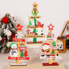 Christmas Decoration Wooden Desktop Ornament Restaurant Bar Scene Layout Decoration Crafts(Faceless Elderly)