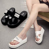 Rhinestone Summer Woman Shoes casual Sandals, Shoe Size:36(Black)