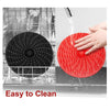 Air Fryer Reusable Silicone Liner Mat Non-Stick Steamer Pad Kitchen Accessories Square Red 20.2cm