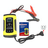 FOXSUR 12V 6A Intelligent Universal Battery Charger for Car Motorcycle, Length: 55cm, EU Plug(Yellow)