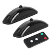 H901 2pcs / Pack Car Remote Pilot Light Warning Light Dual Flash Light (Black)