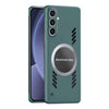 For Samsung Galaxy S25 5G All-inclusive Lens Frameless Graphene Cooling Phone Case(Navy Blue)