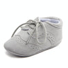 D0772 Cotton Uppers Semi-Rubber Soles Non-Slip Baby Walking Shoes, Size: 11cm(Grey)