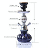 08-023 Double Pipe Glass Hookah Set (Red)