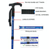 JUNGLELEOPARD Four-Section Curved Handle Aluminum Alloy Trekking Pole, Length: 52-110cm(Black)