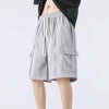 Men Summer Work Loose Fitting Sports Shorts, Size:M(K23217-Black)