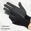 5pairs Outdoor Breathable Non-slip Particle Silicone Hiking Riding Nylon Gloves Thin Mittens(Grey)