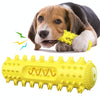 Dog Squeaky Chew Toy with Teeth Cleaning, Floating, Yellow