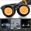 10pcs 23mm 1.5W DC12V Motorcycle Eagle Eye Light Double Lens Strobe Light(Yellow Light)