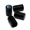 Aluminum Alloy Car Tire Decorative Valve Cap(Black)