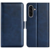 For Samsung Galaxy A36 Dual-side Magnetic Buckle Horizontal Flip Leather Phone Case(Dark Blue)