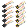 10pcs 6P Car Waterproof Plug Car Connector Plug-In, Length10cm