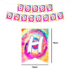 Tie Dye Themed Kindergarten Birthday Party Decoration Set