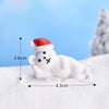 5pcs Christmas Cute Micro Landscape DIY Bonsai Decoration Snowscape Ornament, Style: No.18 Lying Bear