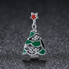 S925 Sterling Silver Pendant Diamond Christmas Tree Beads DIY Bracelet Necklace Accessories