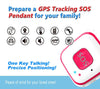 V28 Necklace Style GSM Mini LBS WiFi AGPS Tracker SOS Communicator(Blue)