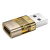 hoco UA36C USB Male to USB-C / Type-C Female OTG Transparent Adapter(Gold)