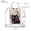 Cat Knitted Mini Crossbody Phone Bag For 6.9 inch and Below Phones(White)
