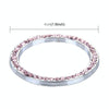 Universal Car Aluminum Steering Wheel Decoration Ring with Diamond For Start Stop Engine System(Pink)