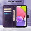 For Alcatel 1L 2021 Embossed Butterfly Leather Phone Case(Dark Purple)
