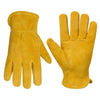 A2421 Cowhide High Temperature Welding Gloves Insulated Aluminum Foil Anti-Heat Gloves(L Yellow)