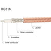 20cm Antenna Extension RG316 Coaxial Cable(SMA Female to Fakra Z Female)