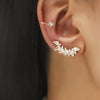 DZ-510 Simple Small Drilling Lug Clip Geometric Zircon Earrings