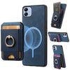 For Samsung Galaxy A04 4G Retro Splitable Magnetic Stand Card Bag Leather Phone Case(Blue)