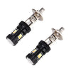2 PCS Super Bright H1 DC 12V 5W 350LM Auto Car Fog Light with 16 SMD-3030 LED Bulbs Lamp, White + Yellow Light