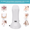 Portable Manual Thermostat Wax Machine Hair Removal Wax Bean Heater, EU Plug(White)