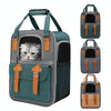 Portable Cat Dog Backpack Carrier - Breathable Foldable - Orange
