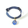Cowboy Cat & Dog Collar with Bell, Denim, S 16-32cm