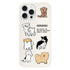 For iPhone 13 Pro Skin Feeling Jelly TPU Hybrid PC Phone Case(Multi Breed Puppy White)