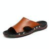 Men Casual Beach Shoes Slippers Microfiber Wear Sandals, Size:45(Brown)