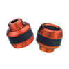 1pair TF-1783 Motorcycle Accessories Modified Electric Car Anti-Drop Cup Aluminum Alloy Shock Absorption Front Fork Cup(Orange)