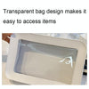 Transparent Large Capacity Cosmetic Storage Bag Portable Multifunctional Clutch(Black)