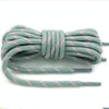 2 Pairs Round High Density Weaving Shoe Laces Outdoor Hiking Slip Rope Sneakers Boot Shoelace, Length:140cm(Light Gray-Pink)