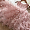 Summer Girls Sleeveless Tutu Lace Dress, Kid Size:120cm(Pink)