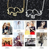 3 PCS Women Stainless Steel Origami Elephant Pendant Necklaces(Silver-color)