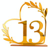 Acrylic Home Decor Wedding Digital Dinning Table Number Plate Seat Sign DIY Mirror Table Setting, Number: 13