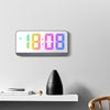 Colorful Fonts LED Electronic Alarm Clock Large Screen Clock(0725 Black Shell Black Surface C)
