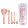 Mini Makeup Brush Set Portable Tool Beauty Makeup Brush Small Waist Brush, Style:Lollipop Skin Color 5 Sticks + Stand