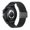HDT MAX 1.60 inch Black Dial Milan Steel Band IP68 Waterproof Smart Watch Support Bluetooth Call(Black)