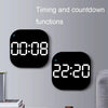 6633 LED Screen Digital Display Timing Desktop Alarm Clock Living Room Hanging Clock(Blue Light)
