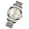 FNGEEN 4002 Men Roman Numeral Dial Sports Watch Student Luminous Quartz Watch(Between Gold White Surface)