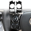 Car Carbon Fiber Steering Wheel Button Decorative Sticker for Lexus IS250 NX200 200t 300h 2013-2020, A Style