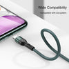 USAMS US-SJ448 U55 2A 8 Pin Aluminum Alloy Weave Charging Cable, Length:1m (Black)