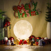 YouOKLight YK2302 15cm Touch Control 3D Print Moon Lamp, USB Charging 16-Color Dimming LED Night Light with Remote Control & Wooden Holder